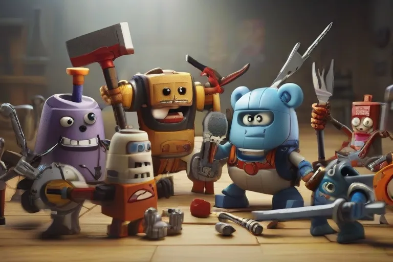 Leonardo AI image of cartoon creatures.